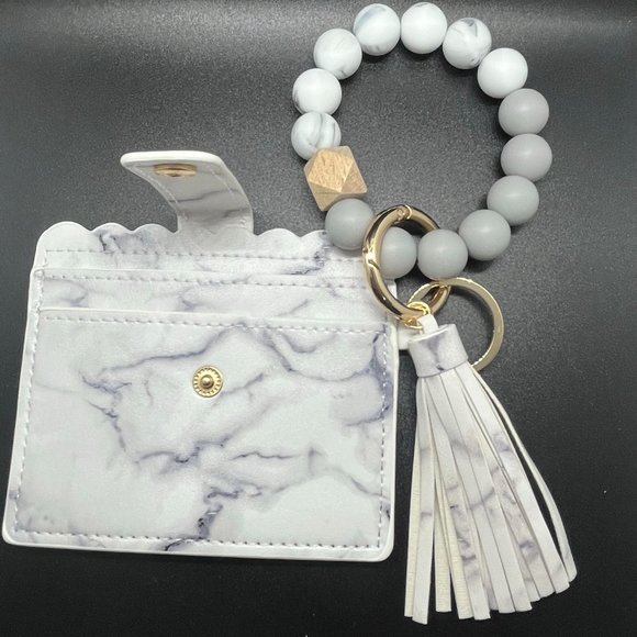 Trendy wristlet wallet keychain, birthday gift, anniversary gift, grad gift - Picture 4 of 11